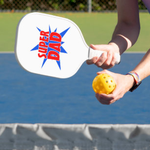 Father's Day Super Dad Golf Balls Pickleball Paddle