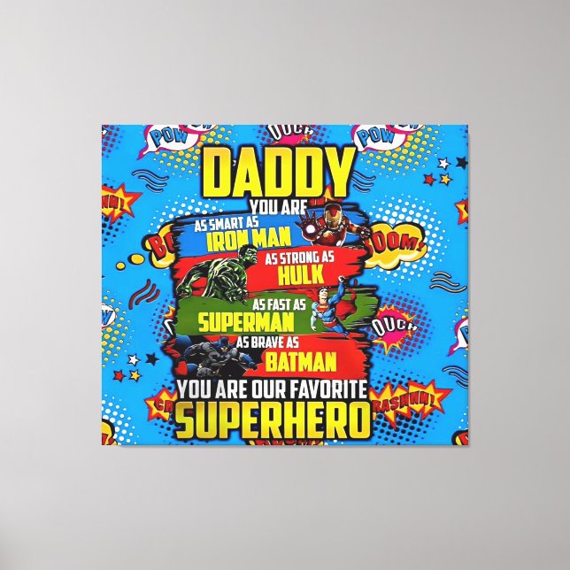 Fathers day - Superdad Canvas Print (Front)