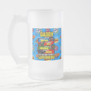 Fathers day - Superdad Frosted Glass Beer Mug