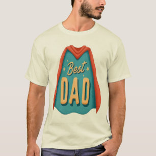 Father's Day Superhero Cape Clipart T-Shirt