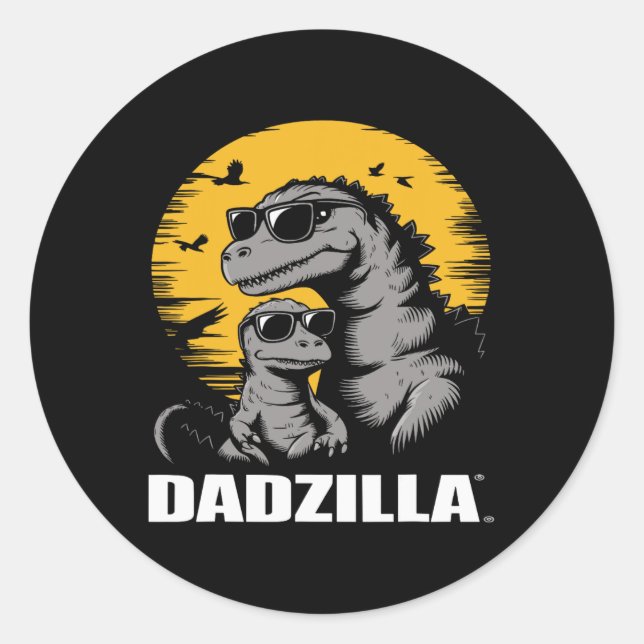 Father's Day Surprise For The Ultimate Dino Dad -  Classic Round Sticker (Front)