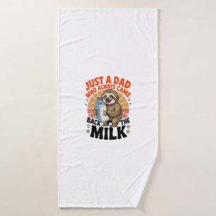 father's day t shirt with sloth bath towel