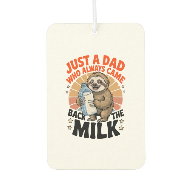 father's day t shirt with sloth car air freshener (Front)