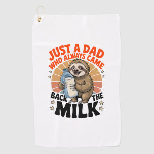 father's day t shirt with sloth golf towel