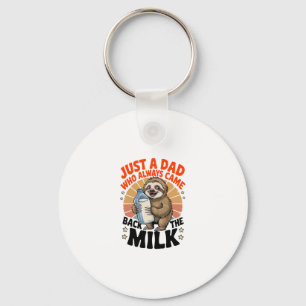 father's day t shirt with sloth key ring