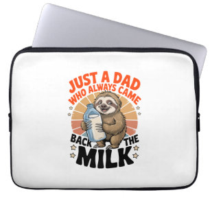 father's day t shirt with sloth laptop sleeve