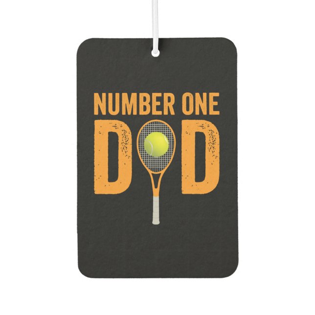 Fathers Day Tennis Dad Number One Dad Car Air Freshener (Front)