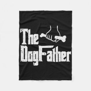 Fathers Day The Dog Father Funny Movie Pun Fur Pap Fleece Blanket