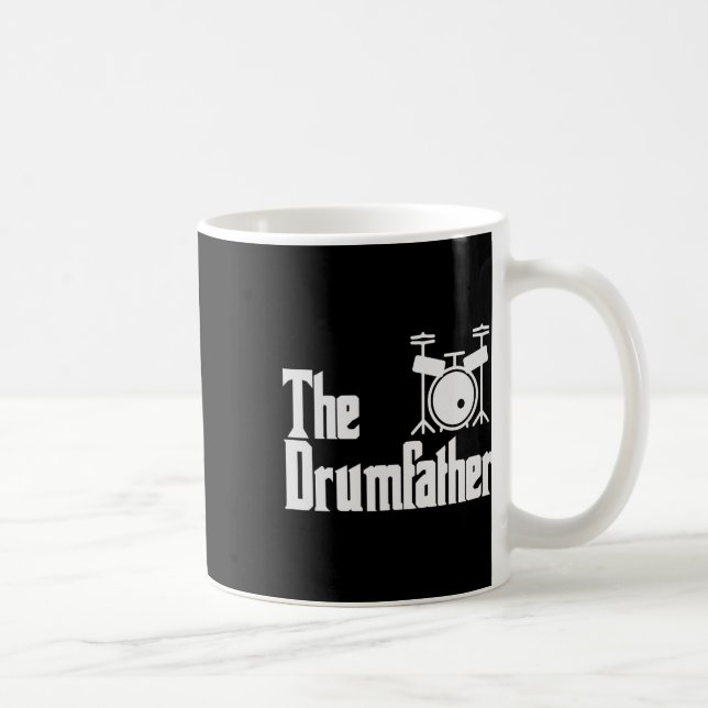 Fathers Day The Drum-father Drummer Musician Dad G Coffee Mug (Right)