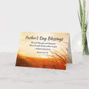 Father's Day 'The Lord Bless You' Bible Verse Card