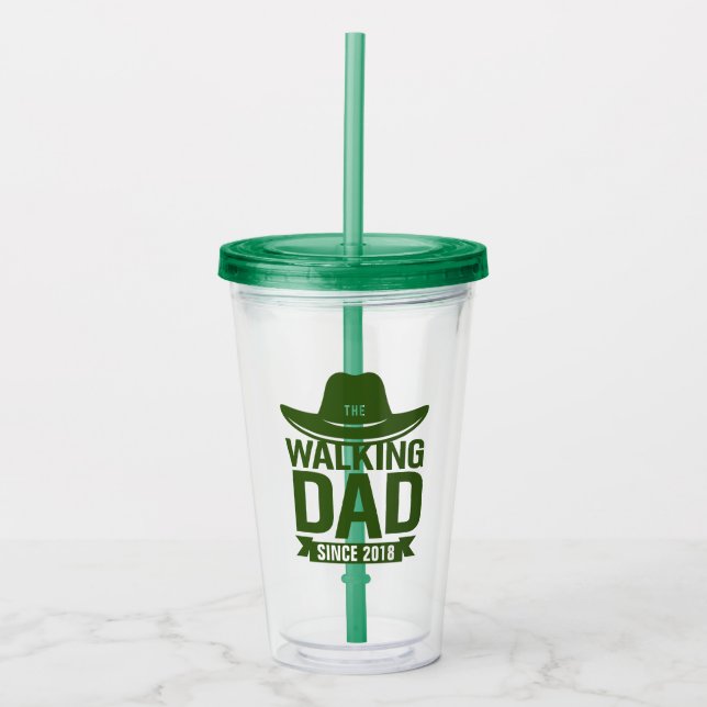 Father's Day - The Walking Dad Since… Acrylic Tumbler (Front)