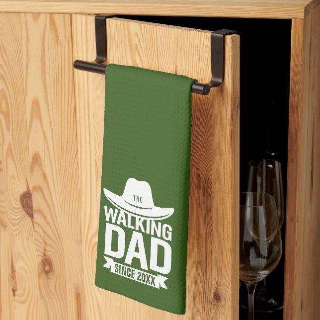 Father's Day - The Walking Dad Since… Tea Towel (Thirds Fold)
