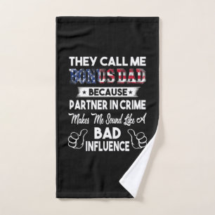 Father's Day   They Call Me Bonus Dad Hand Towel