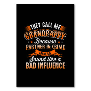 Father's Day   They Call Me Grandpappy Table Number