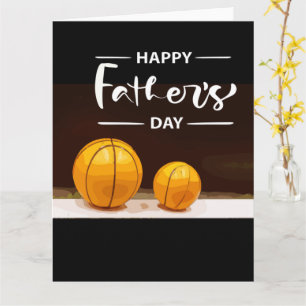 Father's Day to basketball Dad black  Card