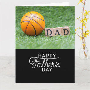 Father's Day to basketball on green to Dad Card