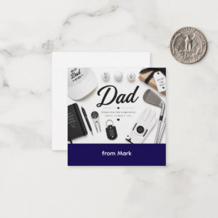 Father's Day to golf Dad in green with love Note Card
