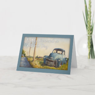 Father's Day, To My Husband, Blue Truck Card
