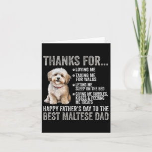 Fathers Day To The Best Maltese Dad - Maltese Dog Card