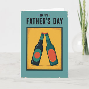Fathers Day Toast Retro Card