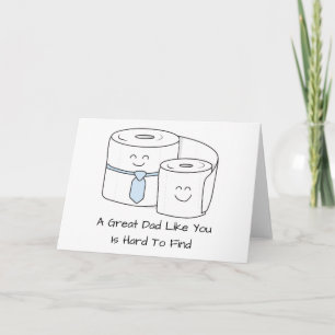 Father's Day Toilet Paper Cute Dad Child Card