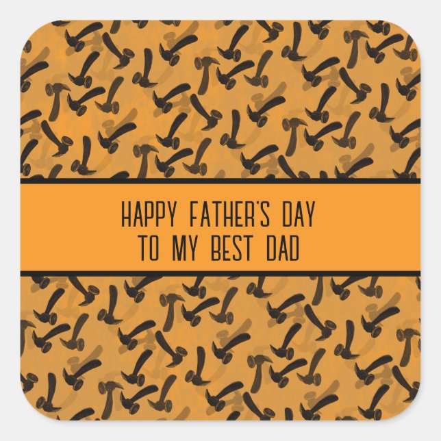 Father's Day Tools Square Sticker (Front)
