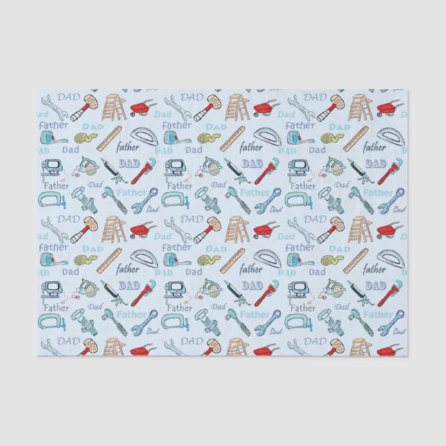 Father's Day Tools Tissue Paper (Front)