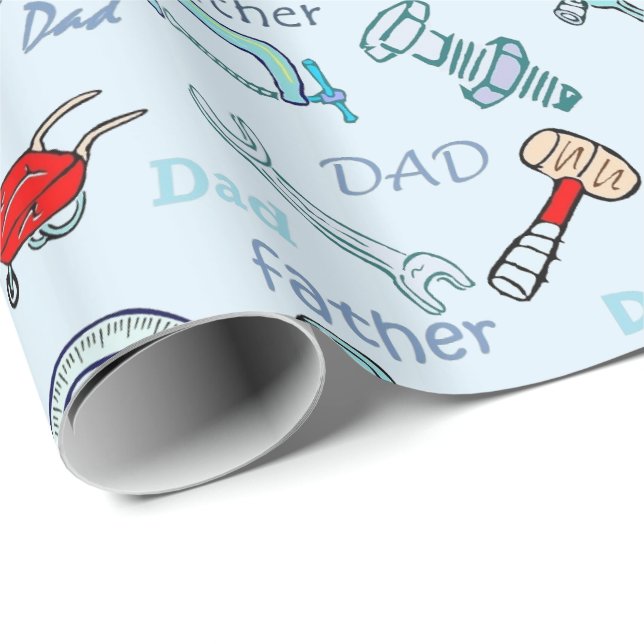 Father's Day Tools Wrapping Paper (Roll Corner)