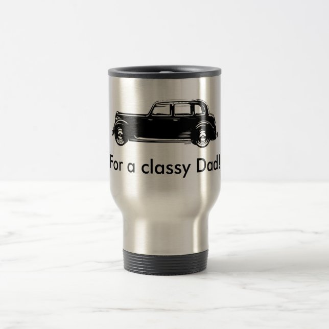 Father's Day Travel Mug (vintage car 2) (Center)