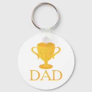 Father's Day Trophy For Number One Dad Gift Key Ring