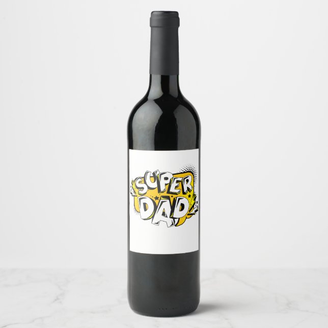 FATHER'S DAY TSHIRT  WINE LABEL (Front)