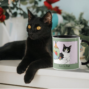 Father's Day Tuxedo Cat Mug