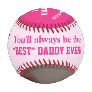Father's Day Twins Slugger Pink Photo Baseball