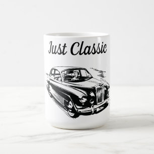 Father's Day Typography Design Just Classic Car Coffee Mug