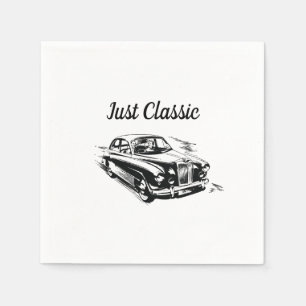 Father's Day Typography Design Just Classic Car Napkin