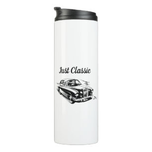 Father's Day Typography Design Just Classic Car Thermal Tumbler