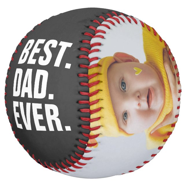 Fathers Day Unique Personalised Best Dad Ever Softball (Angled)
