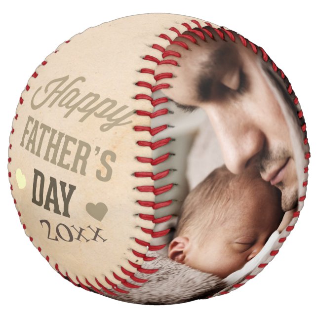 Fathers Day Unique Personalised Softball (Angled)