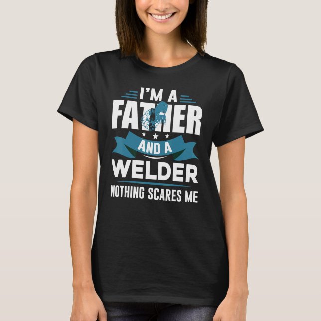 Father's Day  USA Patriotic Welder Father T-Shirt (Front)