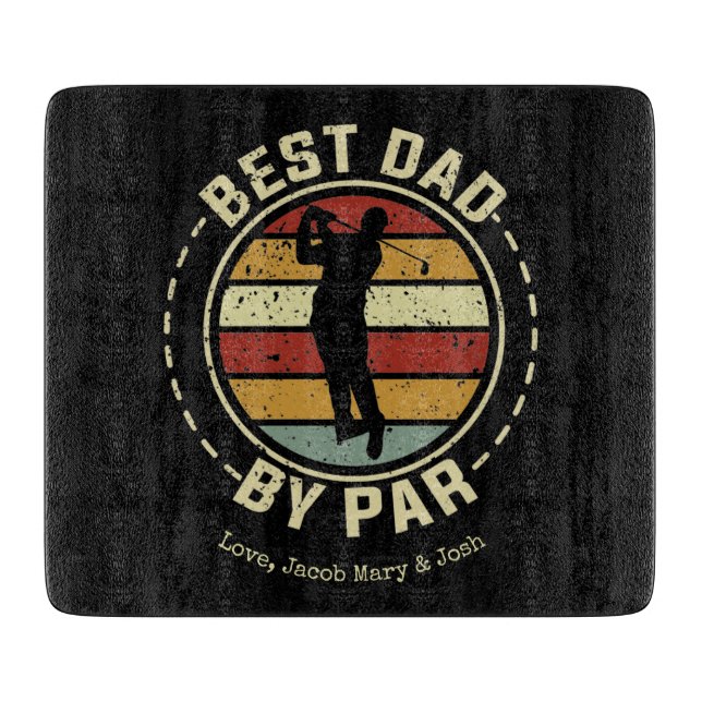 Father's Day Vintage Golf Cutting Board (Front)