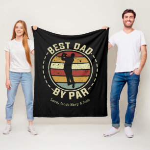 Father's Day Vintage Golf  Fleece Blanket