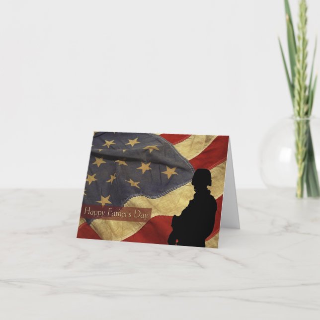 Father's Day Vintage Military Card (Front)