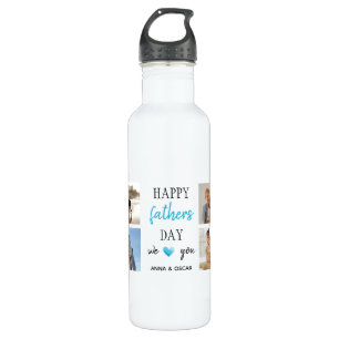 Father's Day Water Bottle Personalized Photos
