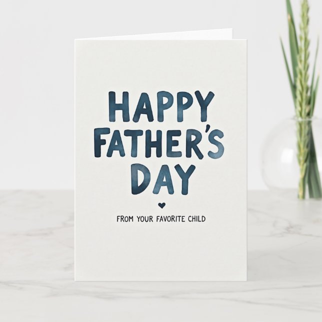 Fathers Day Watercolor Card (Front)