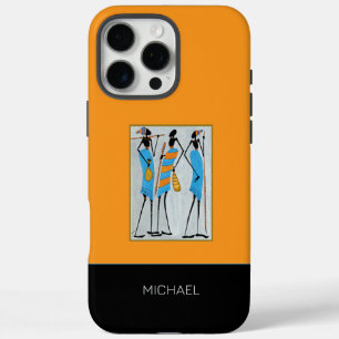 Father's Day Watercolor, Maasai Warriors iPhone 16 Pro Max Case