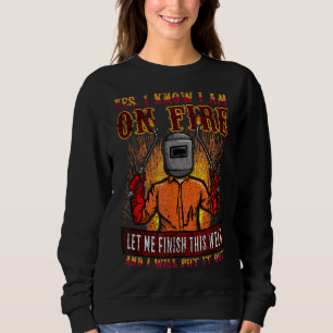 Fathers Day Welder Mask Metal Hood Gloves Gas Weld Sweatshirt