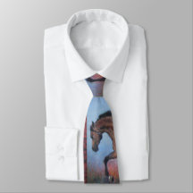 Father's Day Western Horse Pattern Neck Tie
