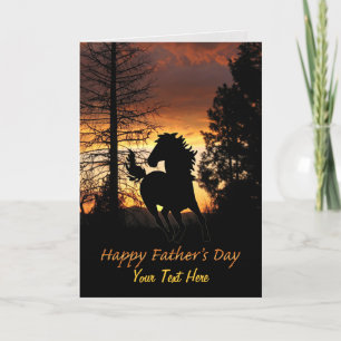 Father's Day Wild Horse Sunset Card