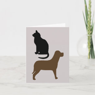 Father's Day with Cat and Dog Card