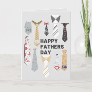 Father's Day with Scattered Ties Card